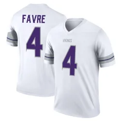 Men's Brett Favre Minnesota Vikings No.4 Legend Alternate Jersey - White
