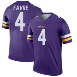 Men's Brett Favre Minnesota Vikings No.4 Legend Jersey - Purple