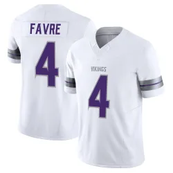 Men's Brett Favre Minnesota Vikings No.4 Limited Alternate Vapor F.U.S.E. Jersey - White