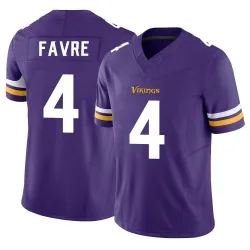 Men's Brett Favre Minnesota Vikings No.4 Limited Vapor F.U.S.E. Jersey - Purple
