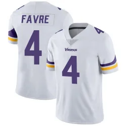 Men's Brett Favre Minnesota Vikings No.4 Limited Vapor Untouchable Jersey - White