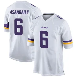 Men's Brian Asamoah II Minnesota Vikings No.6 Game Jersey - White