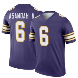 Men's Brian Asamoah II Minnesota Vikings No.6 Legend Classic Jersey - Purple