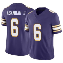 Men's Brian Asamoah II Minnesota Vikings No.6 Limited Classic Vapor F.U.S.E. Jersey - Purple