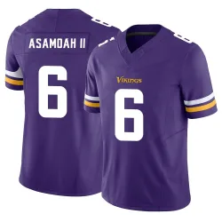 Men's Brian Asamoah II Minnesota Vikings No.6 Limited Vapor F.U.S.E. Jersey - Purple