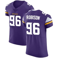 Men's Brian Robison Minnesota Vikings No.96 Elite Team Color Vapor Untouchable Jersey - Purple