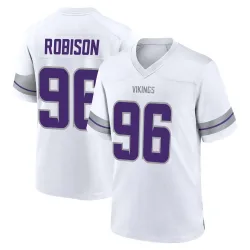 Men's Brian Robison Minnesota Vikings No.96 Game Alternate Jersey - White