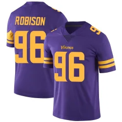 Men's Brian Robison Minnesota Vikings No.96 Limited Color Rush Jersey - Purple