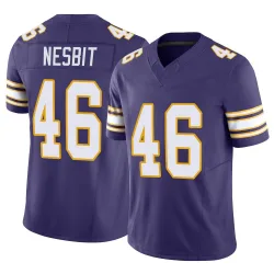 Men's Bryson Nesbit Minnesota Vikings No.46 Limited Classic Vapor F.U.S.E. Jersey - Purple