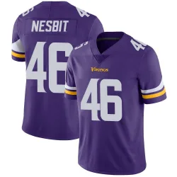 Men's Bryson Nesbit Minnesota Vikings No.46 Limited Team Color Vapor Untouchable Jersey - Purple