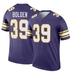 Men's Bubba Bolden Minnesota Vikings No.39 Legend Classic Jersey - Purple