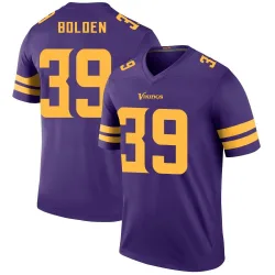 Men's Bubba Bolden Minnesota Vikings No.39 Legend Color Rush Jersey - Purple