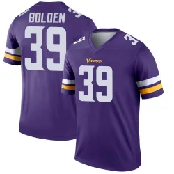 Men's Bubba Bolden Minnesota Vikings No.39 Legend Jersey - Purple