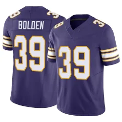 Men's Bubba Bolden Minnesota Vikings No.39 Limited Classic Vapor F.U.S.E. Jersey - Purple