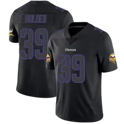 Men's Bubba Bolden Minnesota Vikings No.39 Limited Jersey - Black Impact