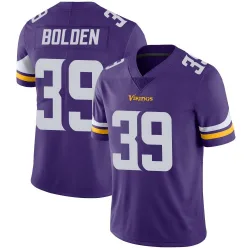 Men's Bubba Bolden Minnesota Vikings No.39 Limited Team Color Vapor Untouchable Jersey - Purple