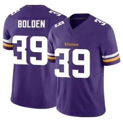 Men's Bubba Bolden Minnesota Vikings No.39 Limited Vapor F.U.S.E. Jersey - Purple