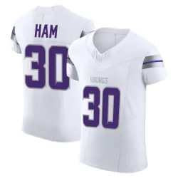 Men's C.J. Ham Minnesota Vikings No.30 Elite Alternate Vapor F.U.S.E. Jersey - White