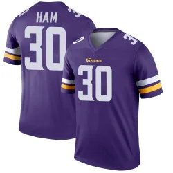 Men's C.J. Ham Minnesota Vikings No.30 Legend Jersey - Purple