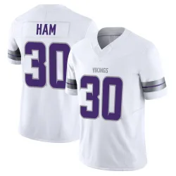 Men's C.J. Ham Minnesota Vikings No.30 Limited Alternate Vapor F.U.S.E. Jersey - White