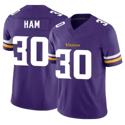 Men's C.J. Ham Minnesota Vikings No.30 Limited Vapor F.U.S.E. Jersey - Purple
