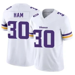 Men's C.J. Ham Minnesota Vikings No.30 Limited Vapor F.U.S.E. Jersey - White