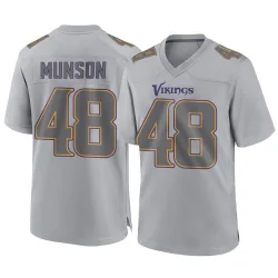 Men's Calvin Munson Minnesota Vikings No.48 Game Atmosphere Fashion Jersey - Gray