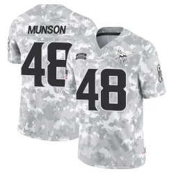 Men's Calvin Munson Minnesota Vikings No.48 Limited 2024 Salute to Service Jersey - Arctic Camo