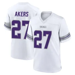 Men's Cam Akers Minnesota Vikings No.27 Game Alternate Jersey - White