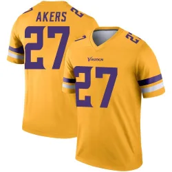 Men's Cam Akers Minnesota Vikings No.27 Legend Inverted Jersey - Gold