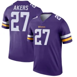 Men's Cam Akers Minnesota Vikings No.27 Legend Jersey - Purple