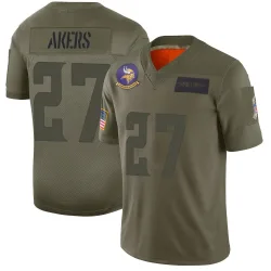 Men's Cam Akers Minnesota Vikings No.27 Limited 2019 Salute to Service Jersey - Camo