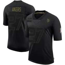 Men's Cam Akers Minnesota Vikings No.27 Limited 2020 Salute To Service Jersey - Black