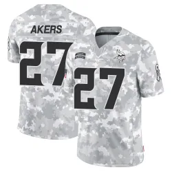 Men's Cam Akers Minnesota Vikings No.27 Limited 2024 Salute to Service Jersey - Arctic Camo
