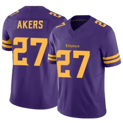 Men's Cam Akers Minnesota Vikings No.27 Limited Alternate Vapor F.U.S.E. Jersey - Purple