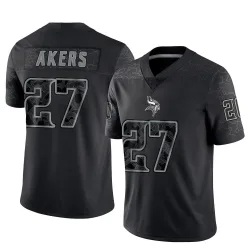 Men's Cam Akers Minnesota Vikings No.27 Limited Reflective Jersey - Black