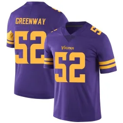 Men's Chad Greenway Minnesota Vikings No.52 Limited Color Rush Jersey - Purple