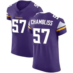 Men's Chaz Chambliss Minnesota Vikings No.57 Elite Team Color Vapor Untouchable Jersey - Purple
