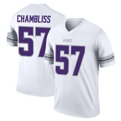 Men's Chaz Chambliss Minnesota Vikings No.57 Legend Alternate Jersey - White