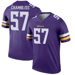 Men's Chaz Chambliss Minnesota Vikings No.57 Legend Jersey - Purple