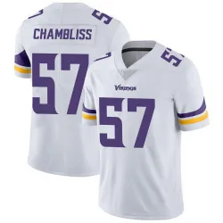 Men's Chaz Chambliss Minnesota Vikings No.57 Limited Vapor Untouchable Jersey - White