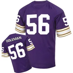 Men's Chris Doleman Minnesota Vikings No.56 Authentic Mitchell And Ness Team Color Throwback Jersey - Purple