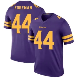 Men's Chuck Foreman Minnesota Vikings No.44 Legend Color Rush Jersey - Purple