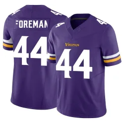 Men's Chuck Foreman Minnesota Vikings No.44 Limited Vapor F.U.S.E. Jersey - Purple