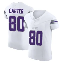 Men's Cris Carter Minnesota Vikings No.80 Elite Alternate Vapor F.U.S.E. Jersey - White