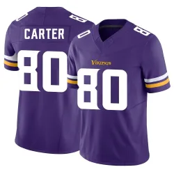 Men's Cris Carter Minnesota Vikings No.80 Limited Vapor F.U.S.E. Jersey - Purple