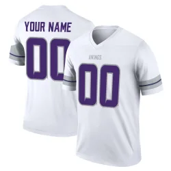 Men's Custom Minnesota Vikings No.00 Legend Alternate Jersey - White