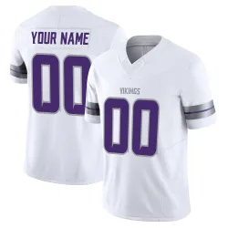 Men's Custom Minnesota Vikings No.00 Limited Alternate Vapor F.U.S.E. Jersey - White
