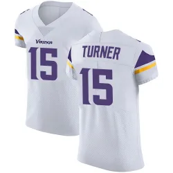 Men's Dallas Turner Minnesota Vikings No.15 Elite Vapor Untouchable Jersey - White