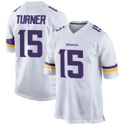 Men's Dallas Turner Minnesota Vikings No.15 Game Jersey - White